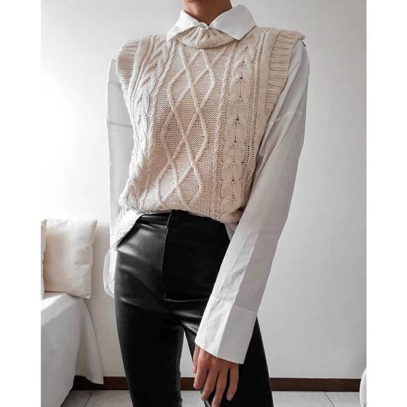 Zara Black Faux Leather Leggings SMALL NEW - Picture 2 of 8